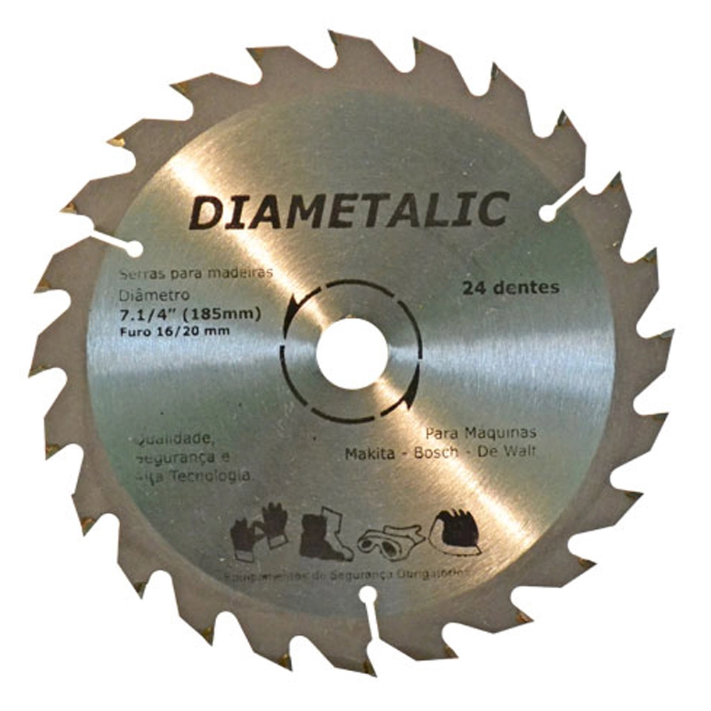Disco Serra Para Madeira 180mm 7.1/4   24 Dentes Diametalic