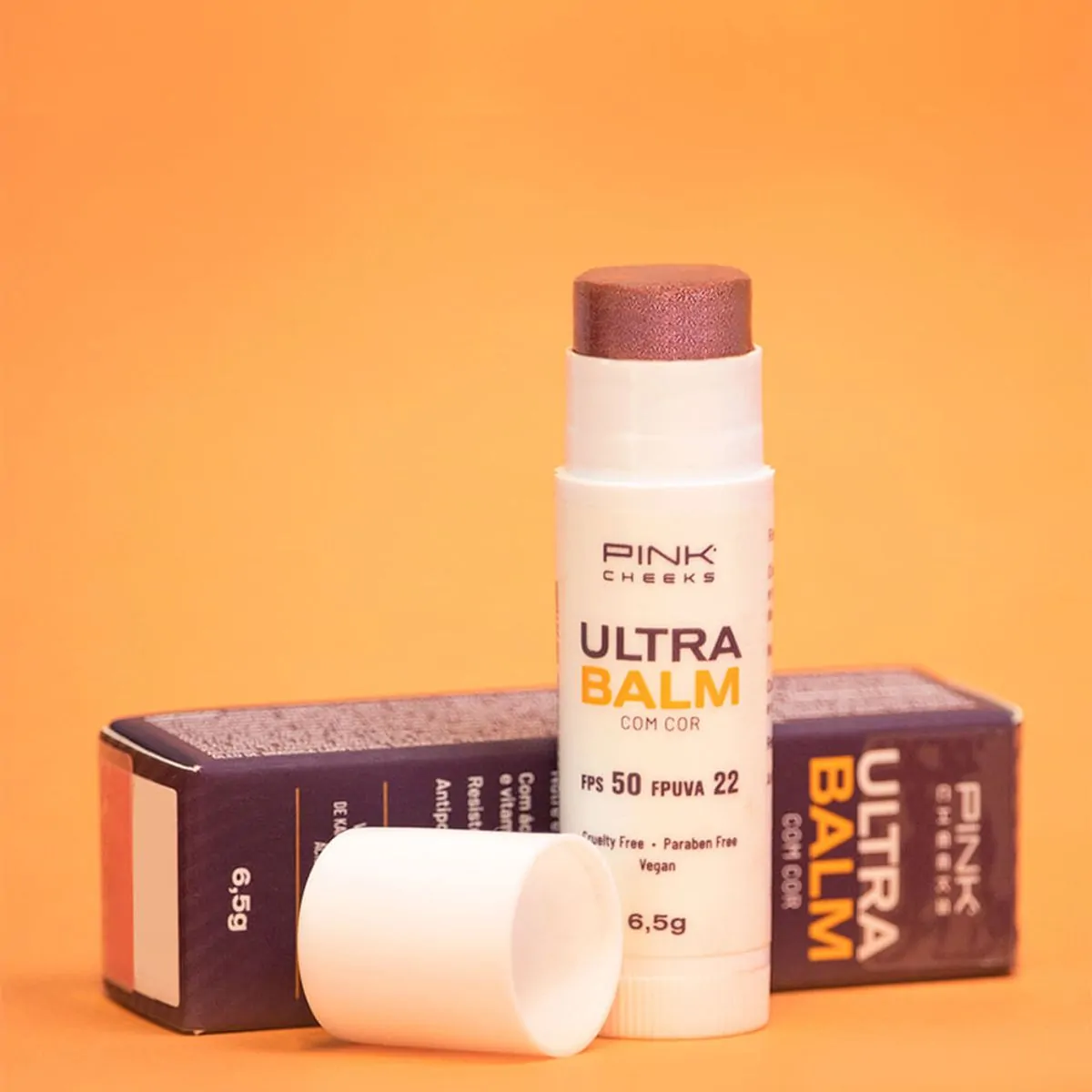 Protetor Solar Labial Pink Cheeks Ultra Balm Be Rose Fps50 Fpuva23 4g