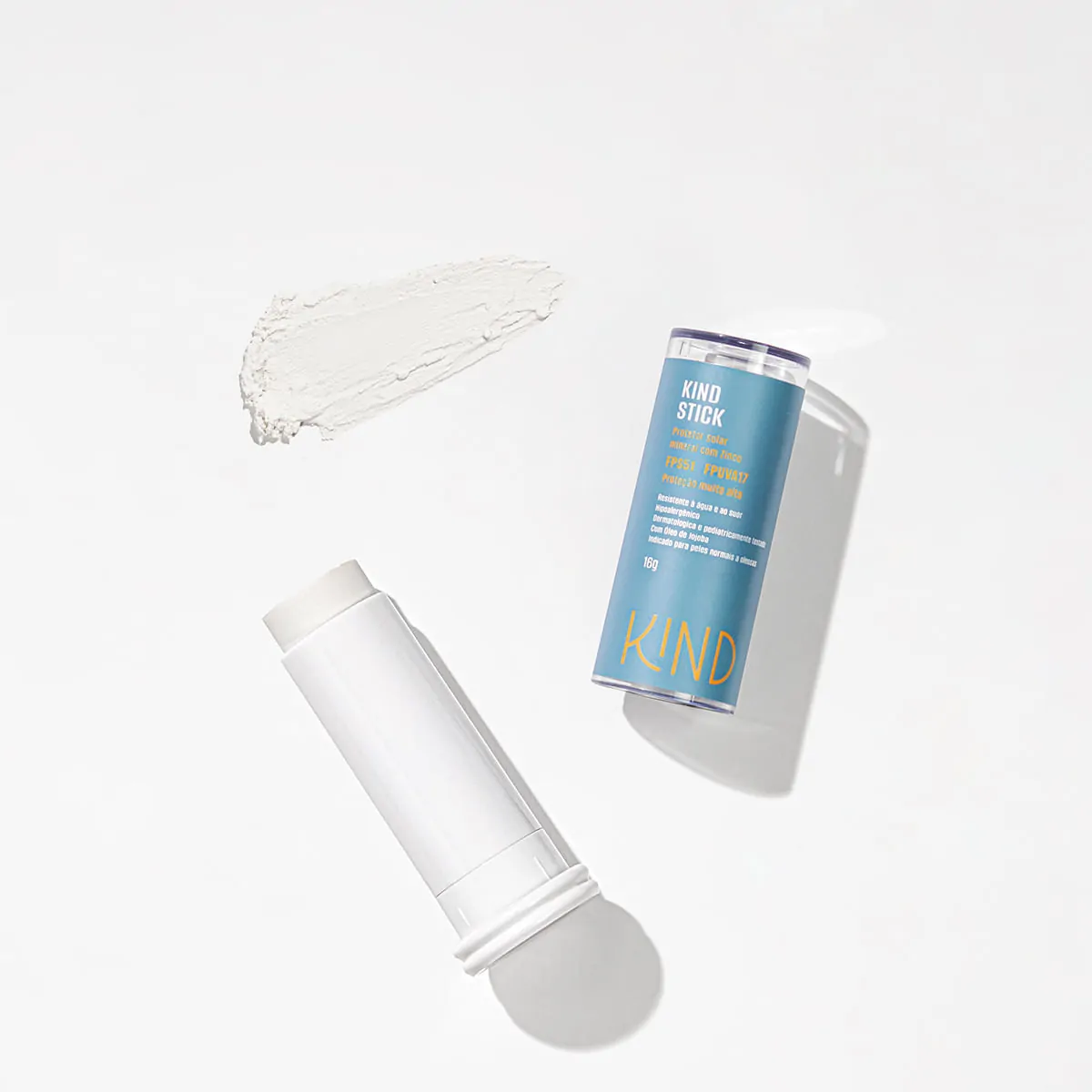 Protetor Solar Facial Kind Stick Mineral Com Zinco Fps51 Fpuva17 16g