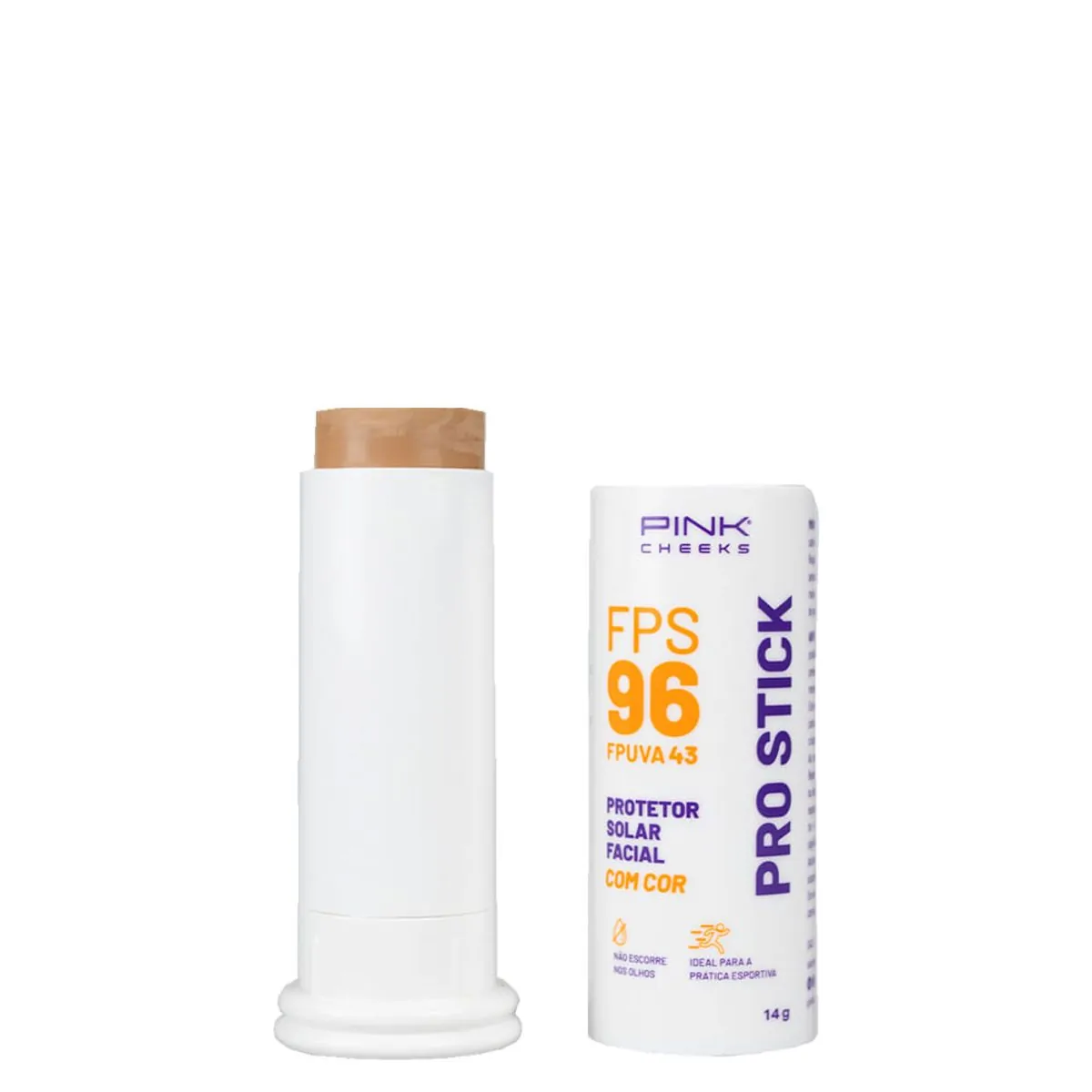 Protetor Solar Facial Stick Pink Cheeks Fps95 Pro15 14g