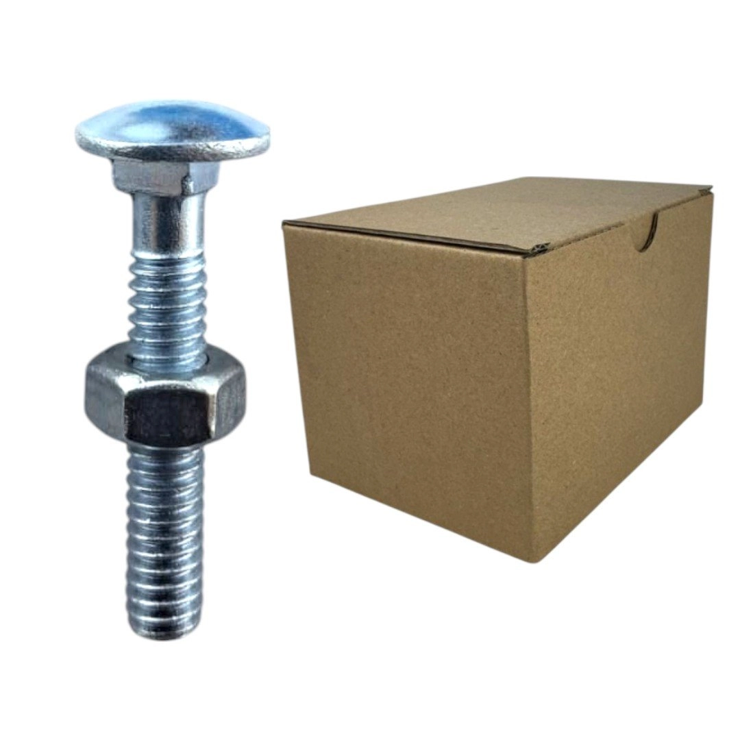 Parafuso Francês Galvanizado Com Porca - 1/4x11/2 (caixa Com 300 Peças) Stein