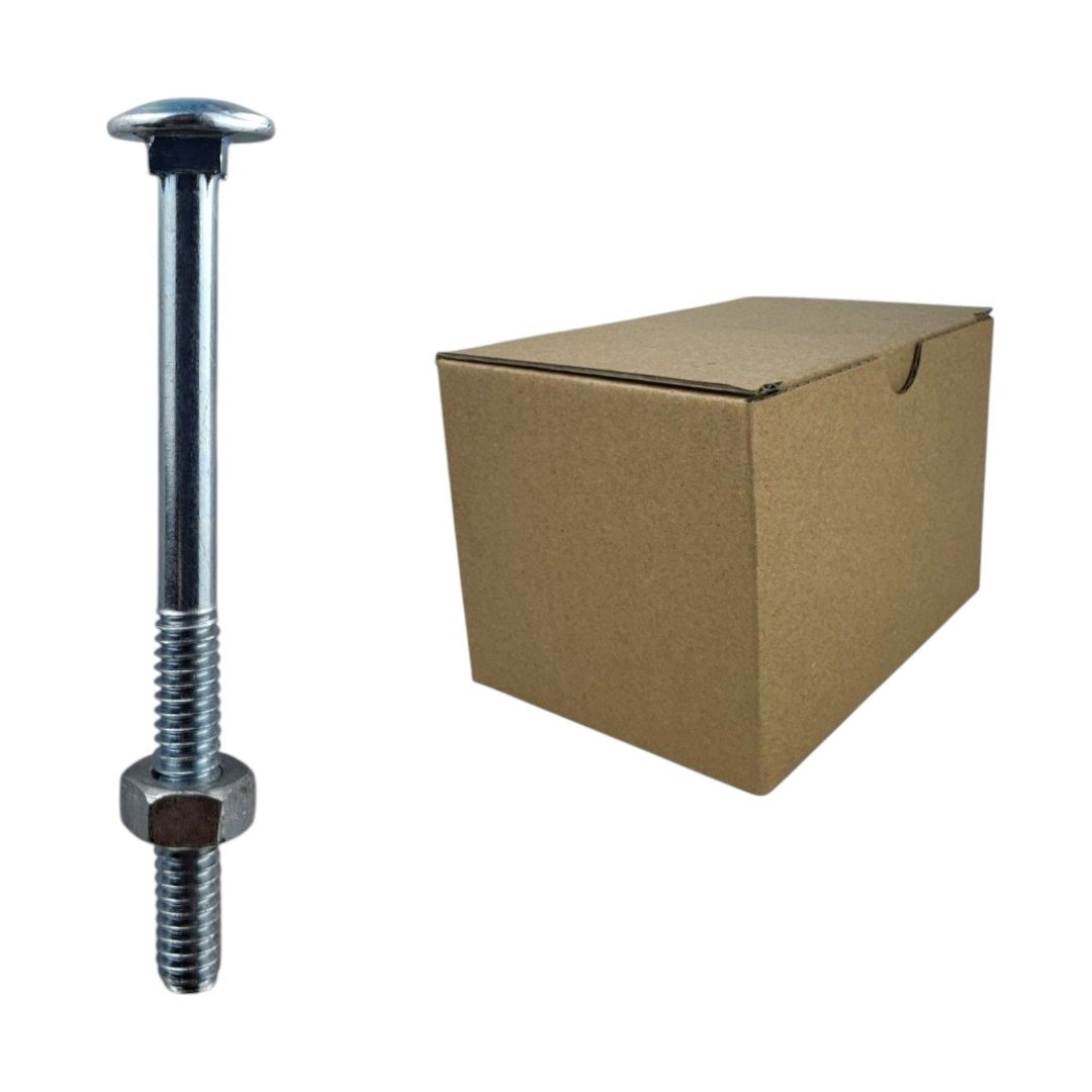 Parafuso Francês Galvanizado Com Porca - 1/4x3 (caixa Com 200 Peças) Stein