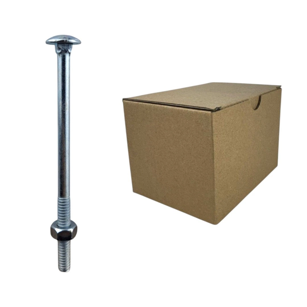 Parafuso Francês Galvanizado Com Porca - 1/4x4 (caixa Com 100 Peças) Stein