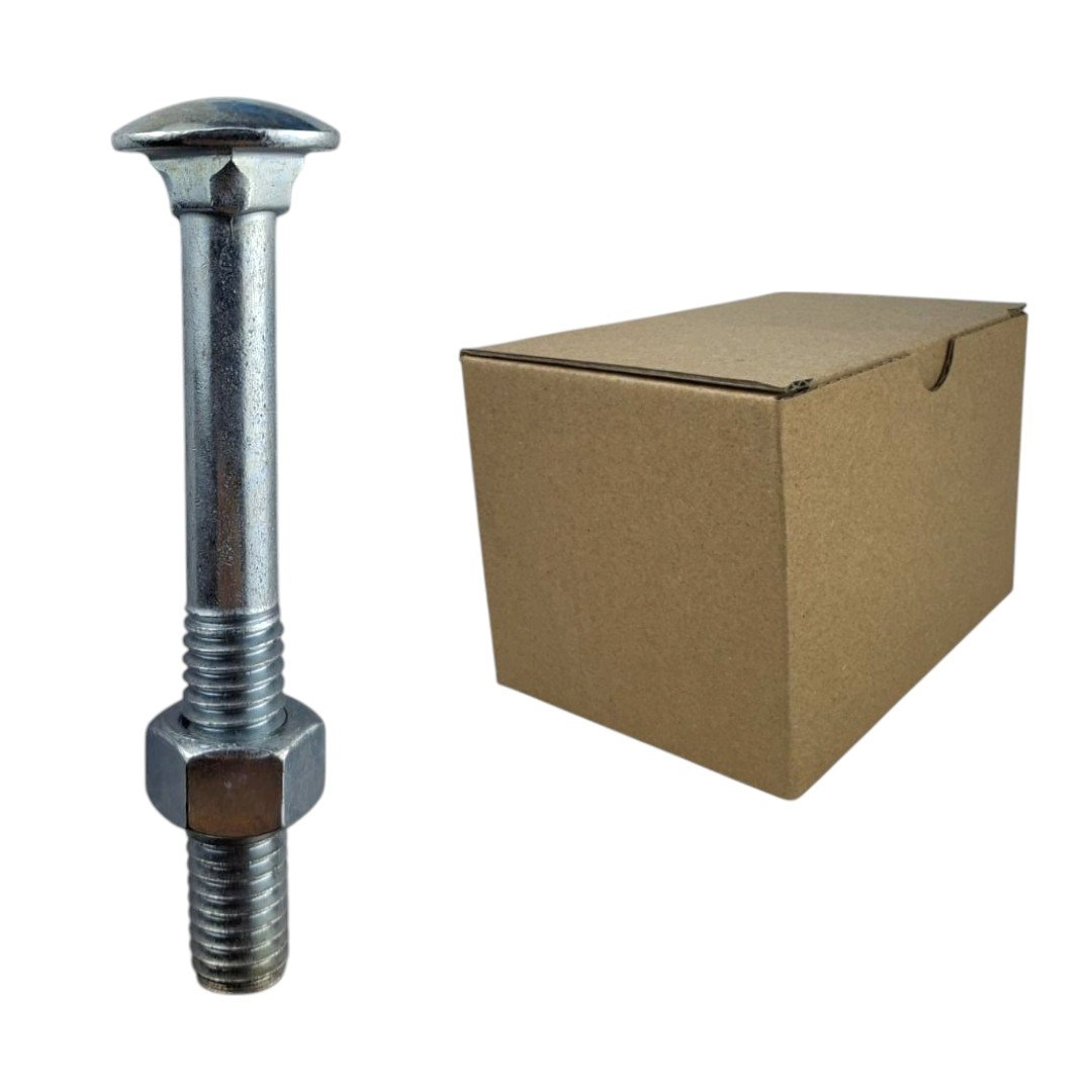 Parafuso Francês Galvanizado Com Porca - 3/8x3 (caixa Com 50 Peças) Stein