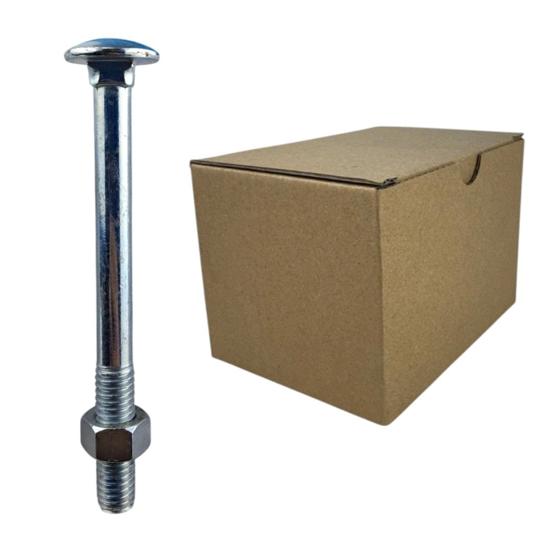 Parafuso Francês Galvanizado Com Porca - 3/8x4 (caixa Com 50 Peças) Stein
