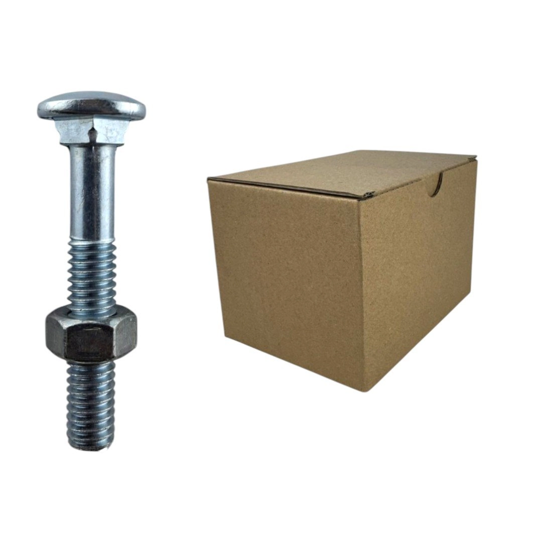 Parafuso Francês Galvanizado Com Porca - 5/16x2 (caixa Com 200 Peças) Stein
