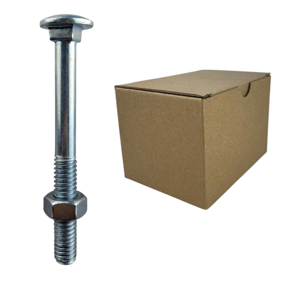 Parafuso Francês Galvanizado Com Porca - 5/16x3 (caixa Com 100 Peças) Stein