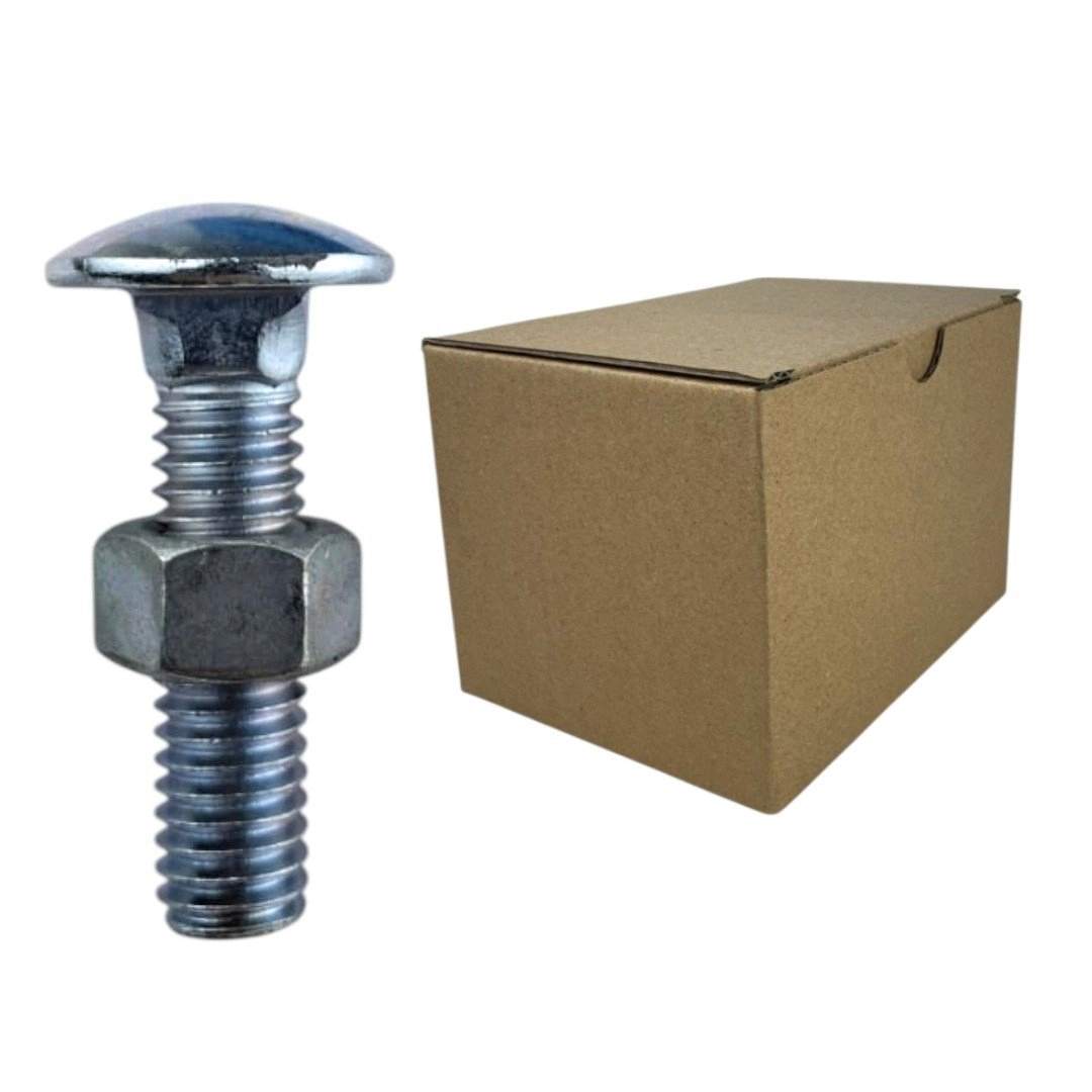 Parafuso Francês Galvanizado Com Porca - 3/8x11/2 (caixa Com 150 Peças) Stein