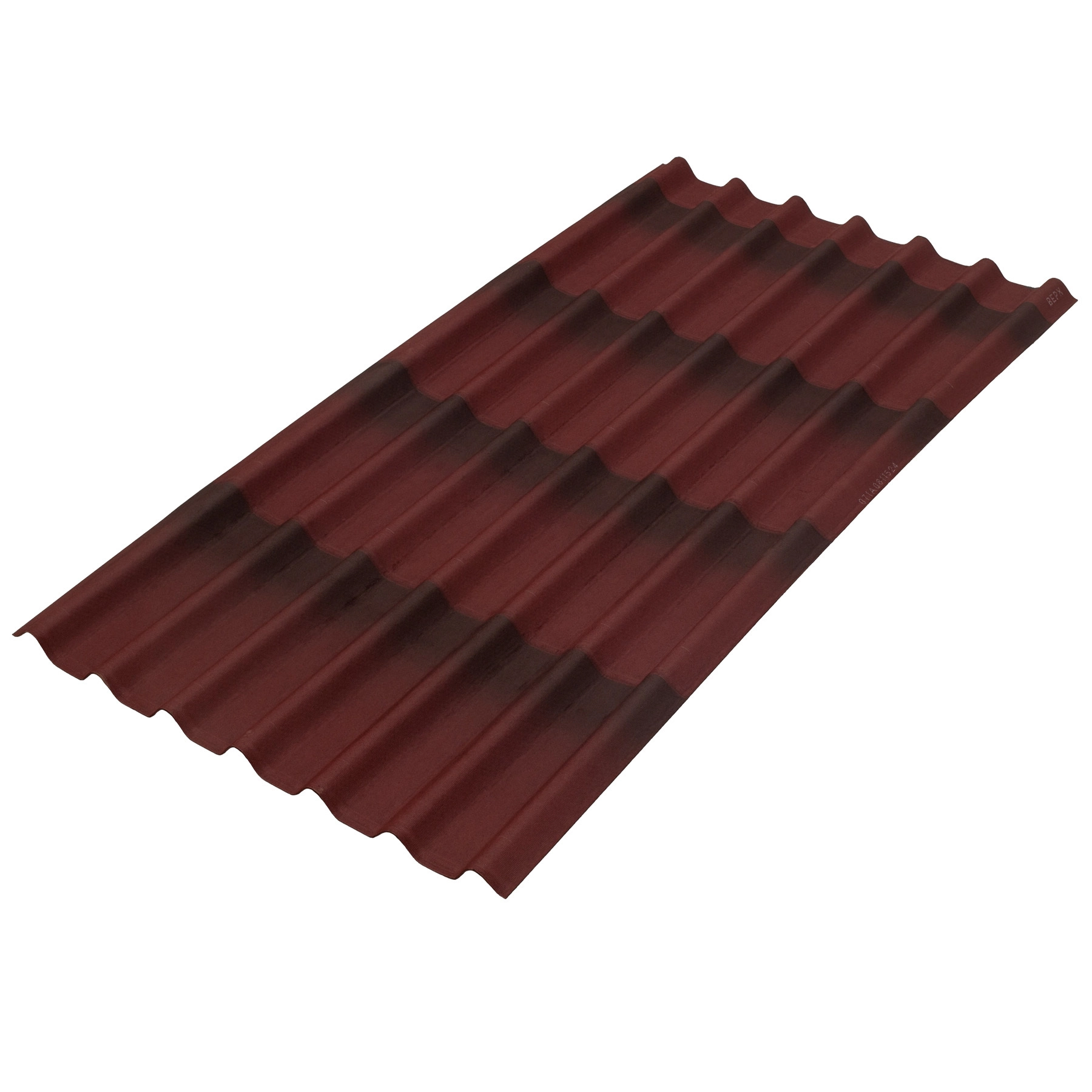 Telha Ecológica Stilo 3D Ondulada Fibra Vegetal 95x200cm Vermelho Onduline