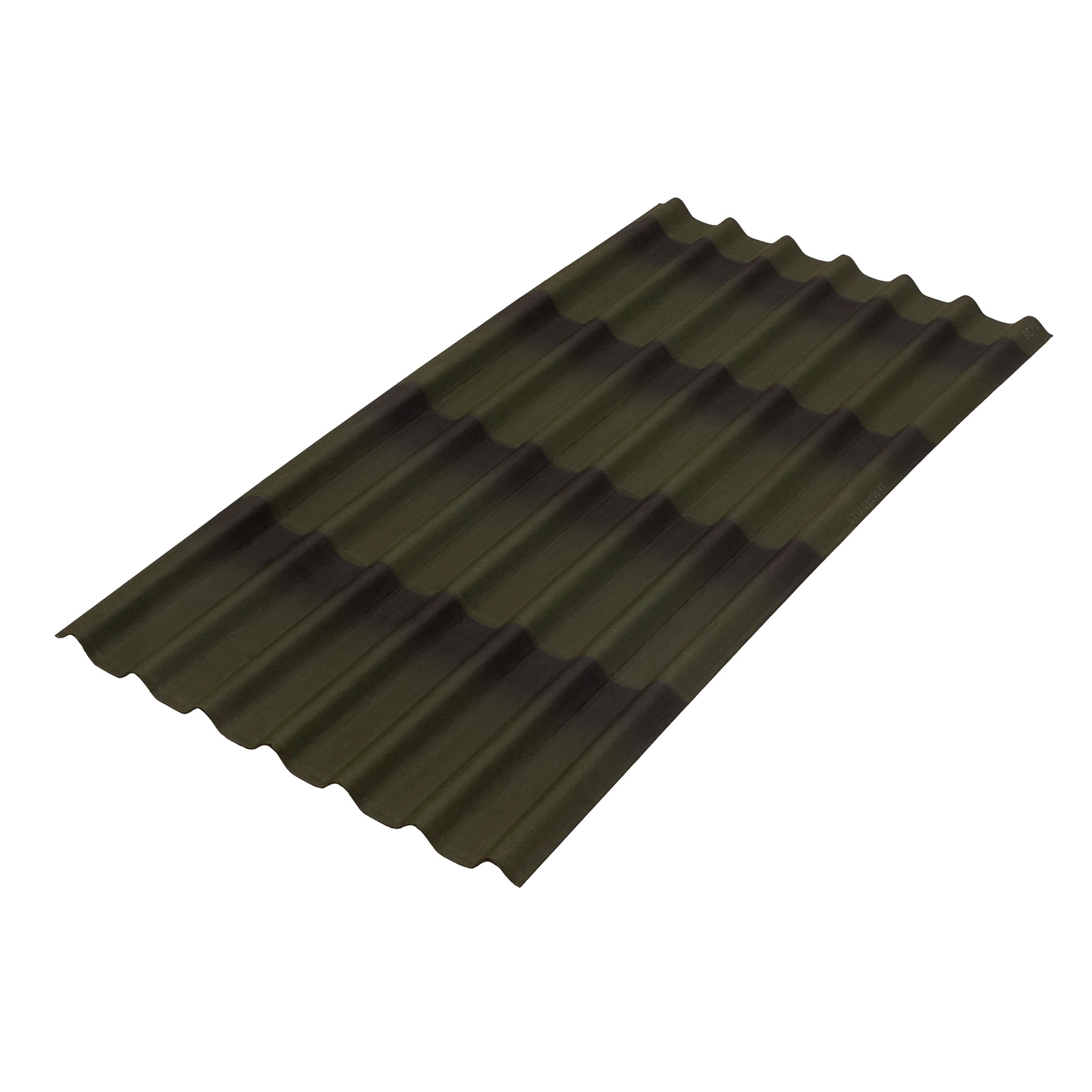 Telha Ecológica Stilo 3D Ondulada Fibra Vegetal 95x200cm Verde Onduline