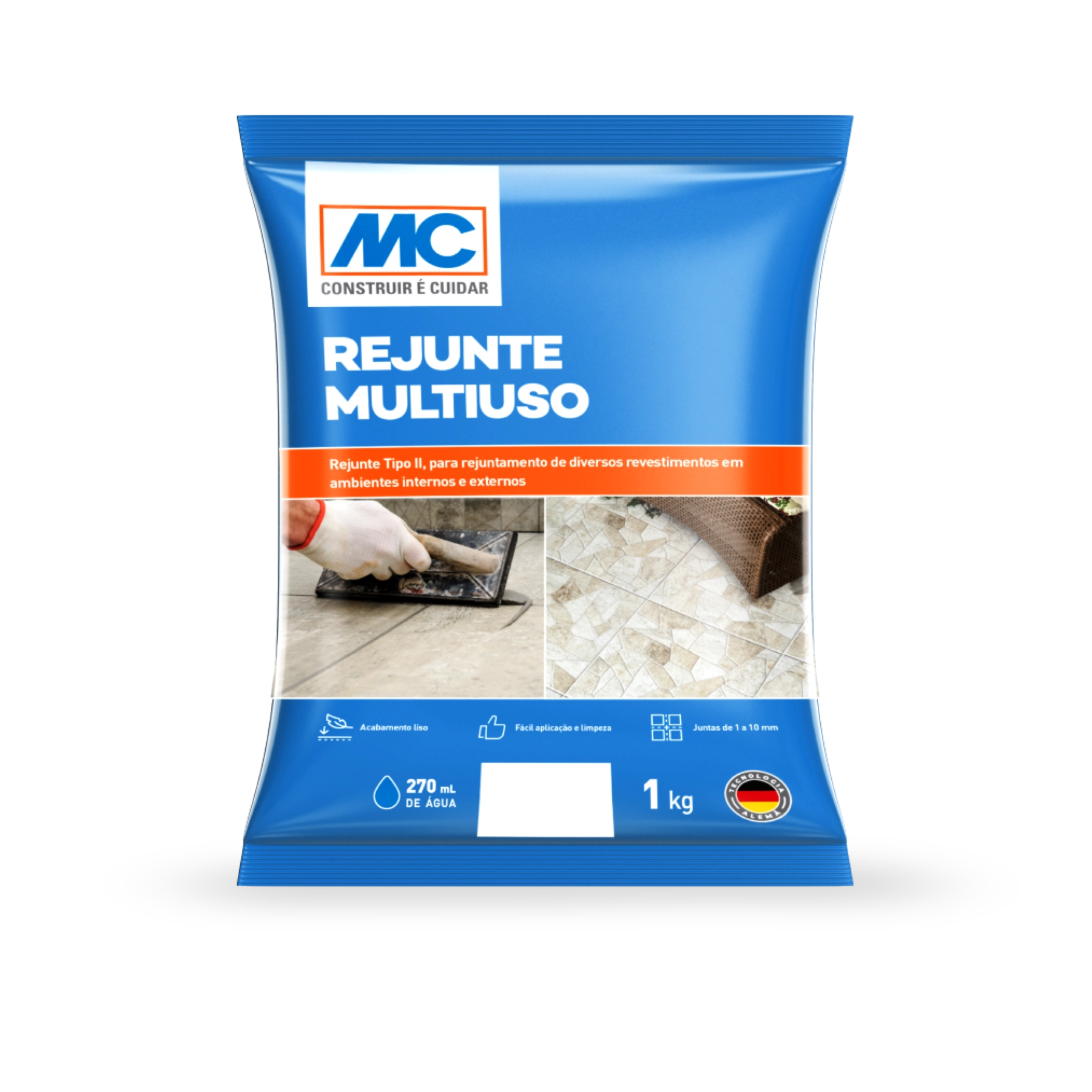 Rejunte Multiuso Cimentício Creme Marfil 1kg MC Bauchemie