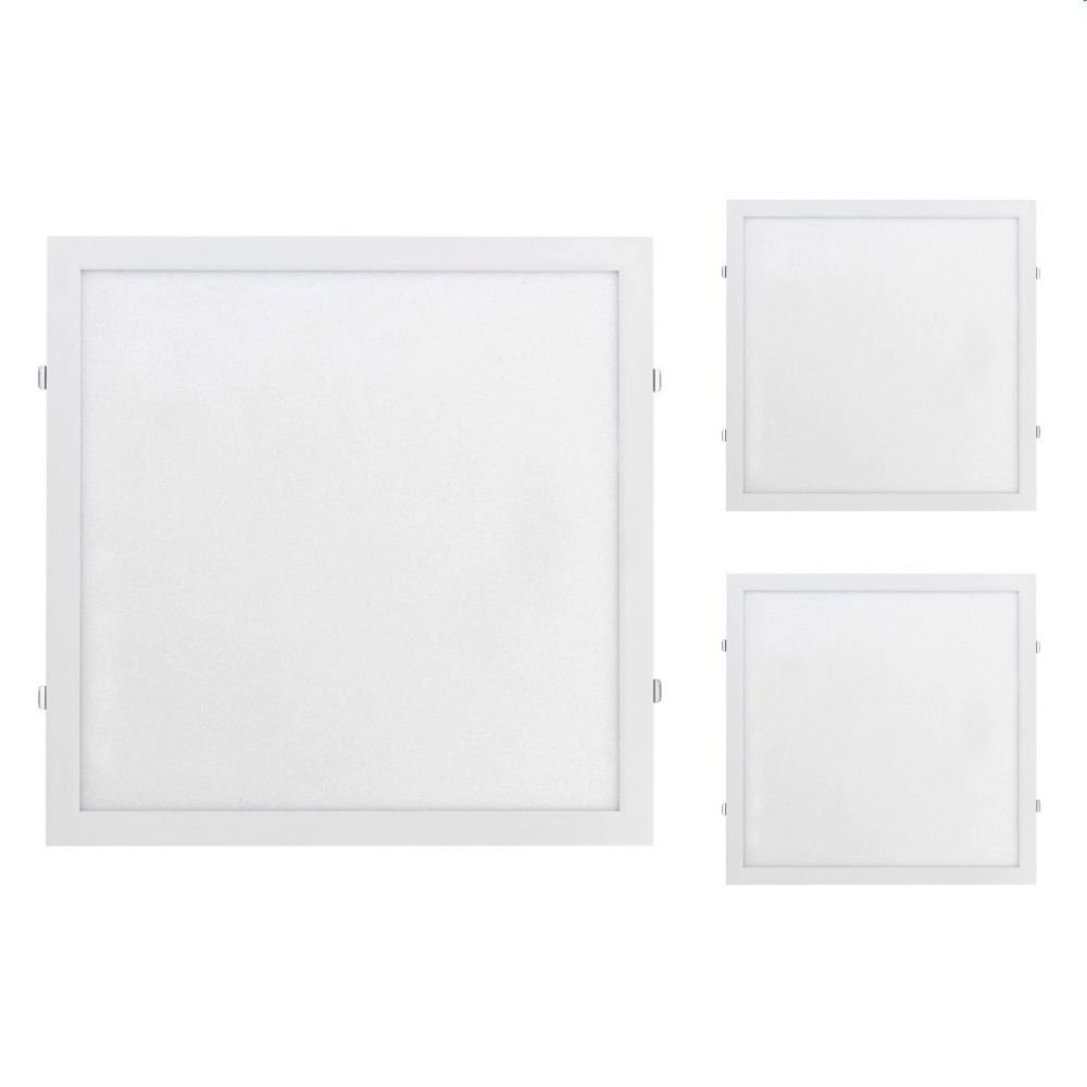 3 Painel De Led Save Energy Quadrado De Embutir 45w Bivolt Branco 3000k Luz Amarela