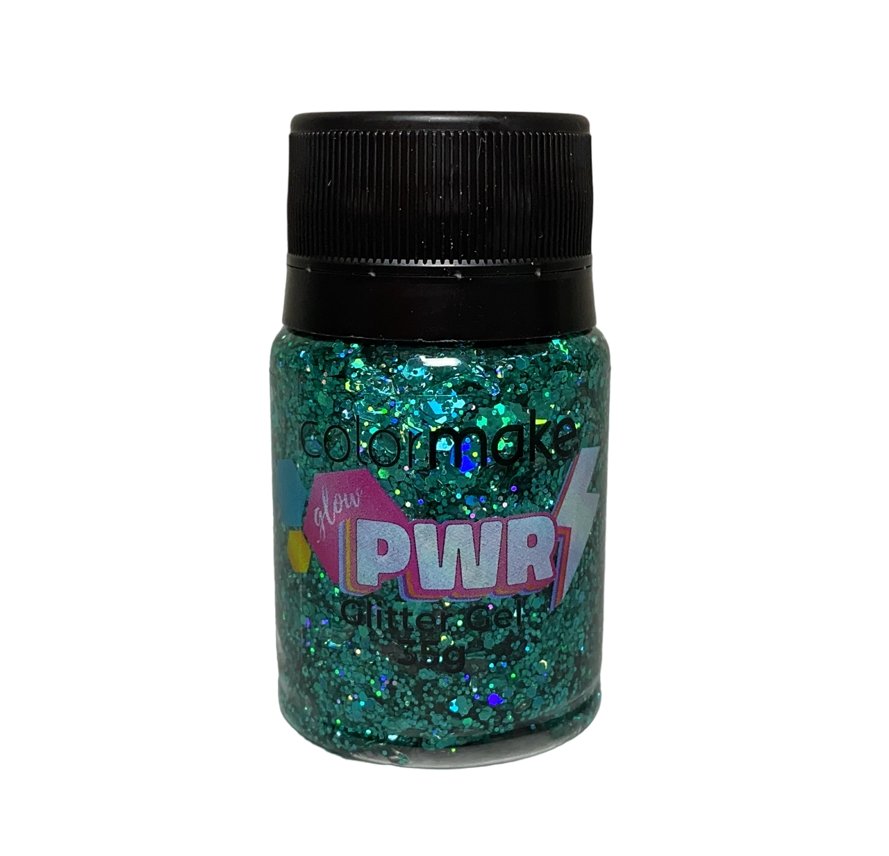 Glitter Gel Glow Power Turquesa 35g Color Make