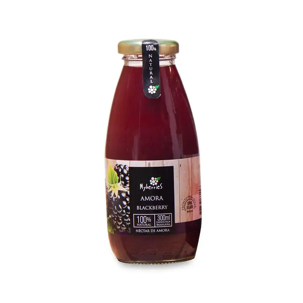 Caixa Com 12 Vidros De Nectar De Amora 100 Natural 300ml