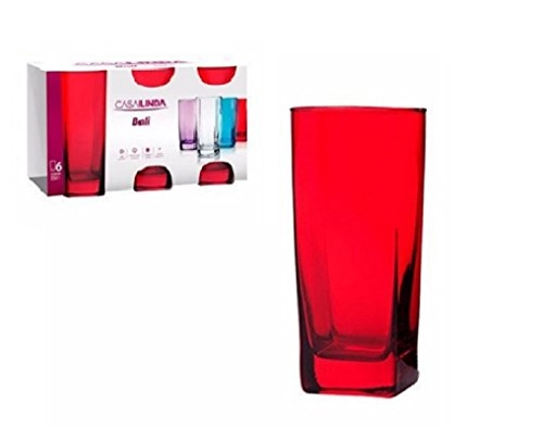 Kit Copo Casalinda Bali Verm 350ml 6un