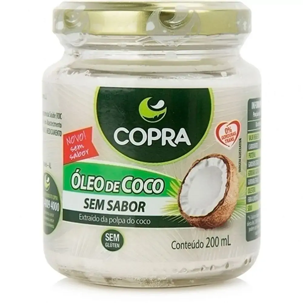 Óleo De Coco COPRA Sem Sabor Vidro 200ml