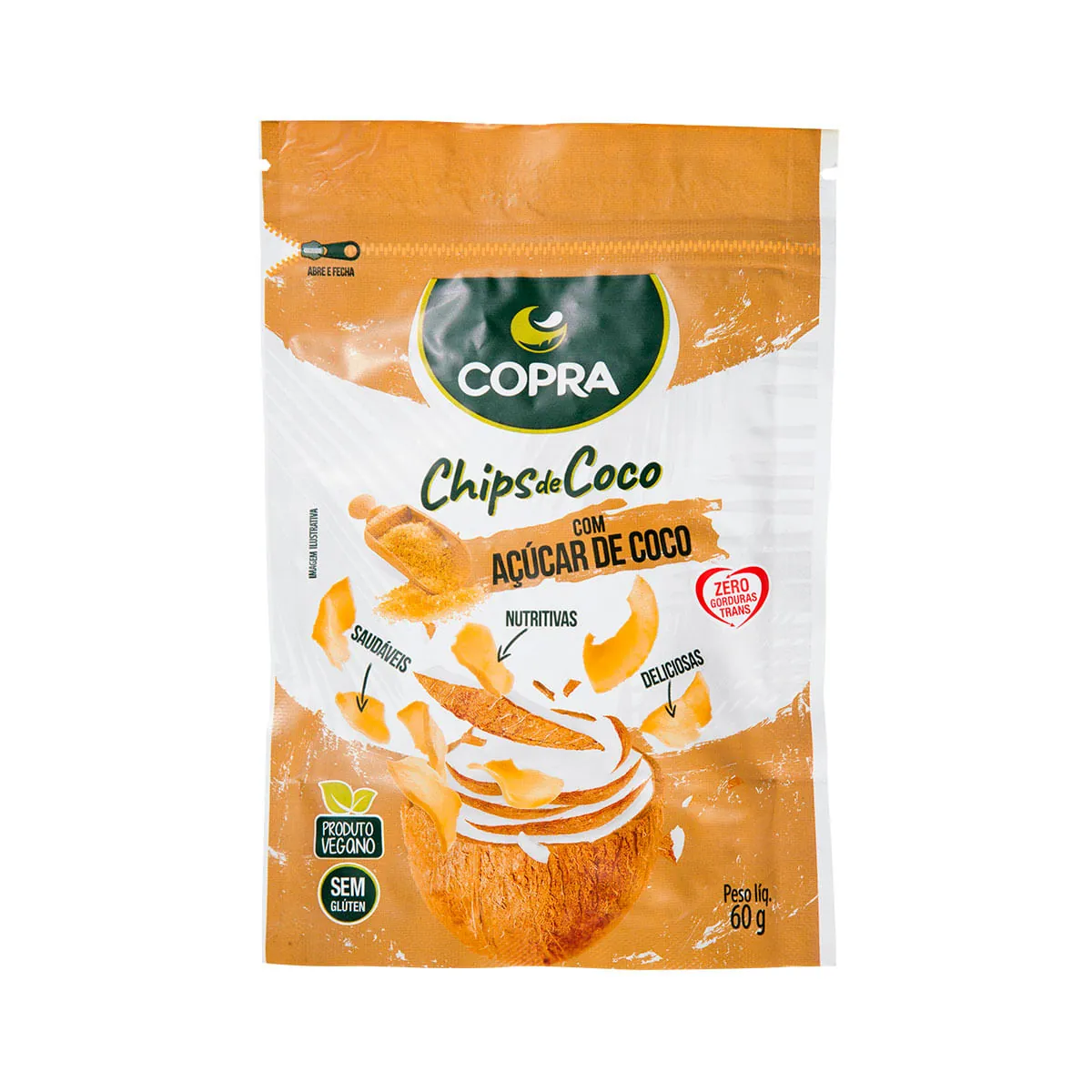 Chips Coco Açúcar Copra 60 g