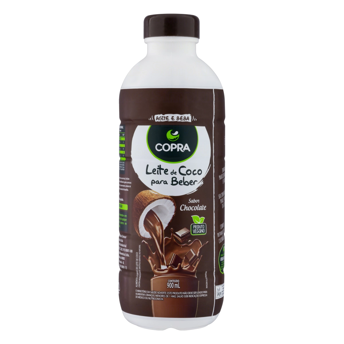 Bebida à Base De Leite De Coco Chocolate Copra Garrafa 900ml