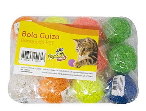 Bola Com Guizo Power Pets Refil Com 12 Unidades Grande Power Pets Para Cães