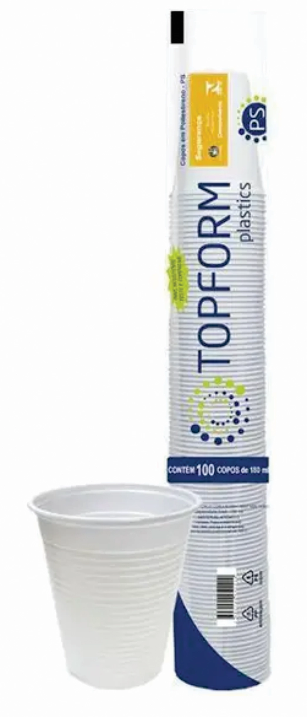 Copo Desc Topform Transp 180ml C/100
