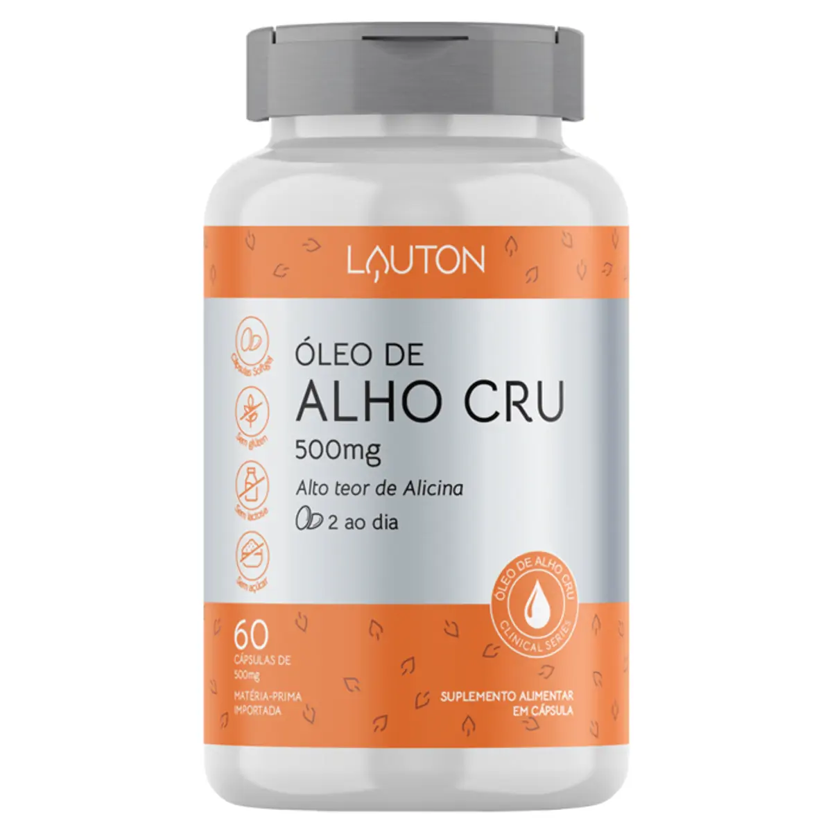 Suplemento Alimentar Óleo De Alho Cru 500mg Lauton 60 Cápsulas