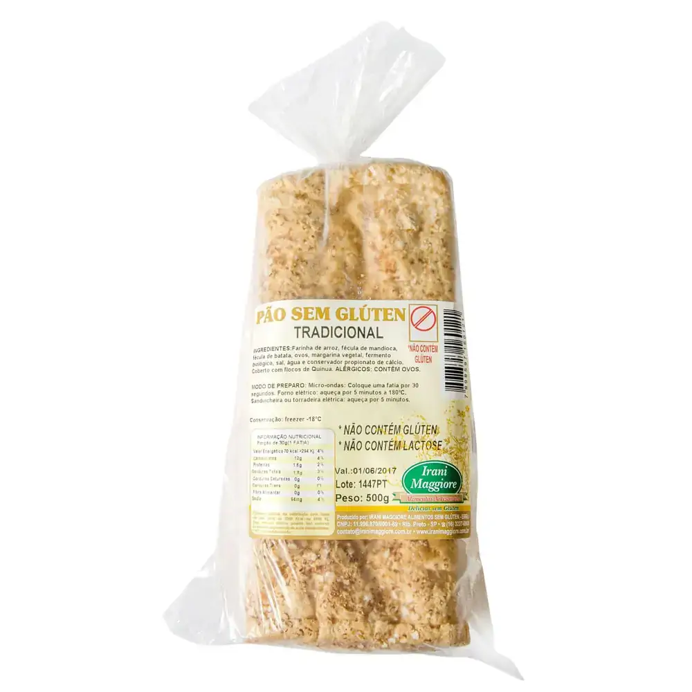 Pao Sem Gluten Tradicional 500gr Irani Maggiore