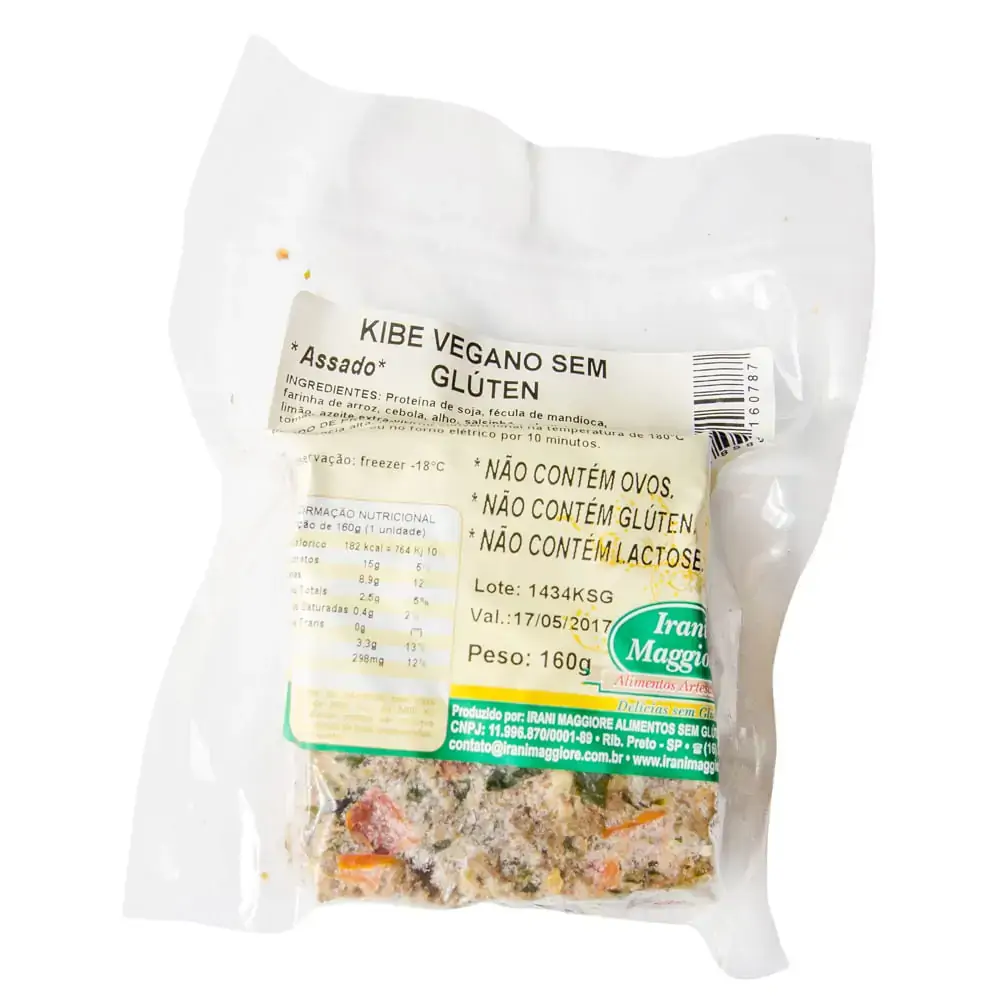 Kibe Vegano Sem Gluten Sem Lactose 180g Irani