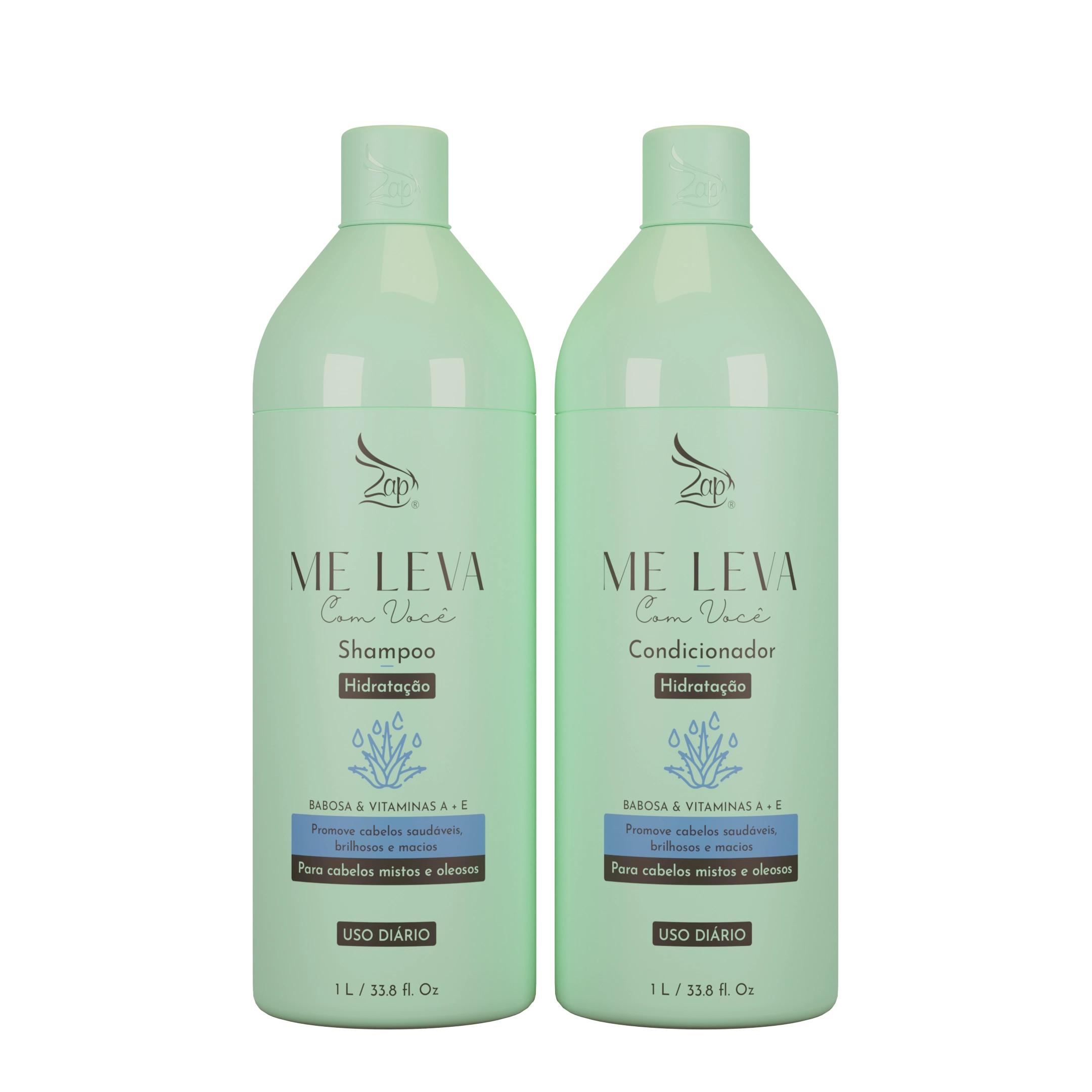 Zap Me Leva Kit Shcond 1l Pra Casa Aloe Vera