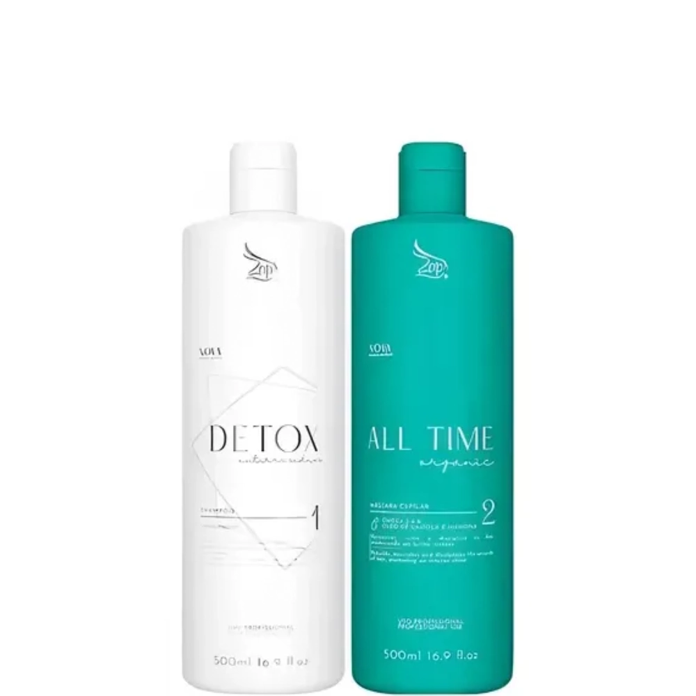 Kit All Time Organic Shampoo 500ml Máscara 500ml Zap