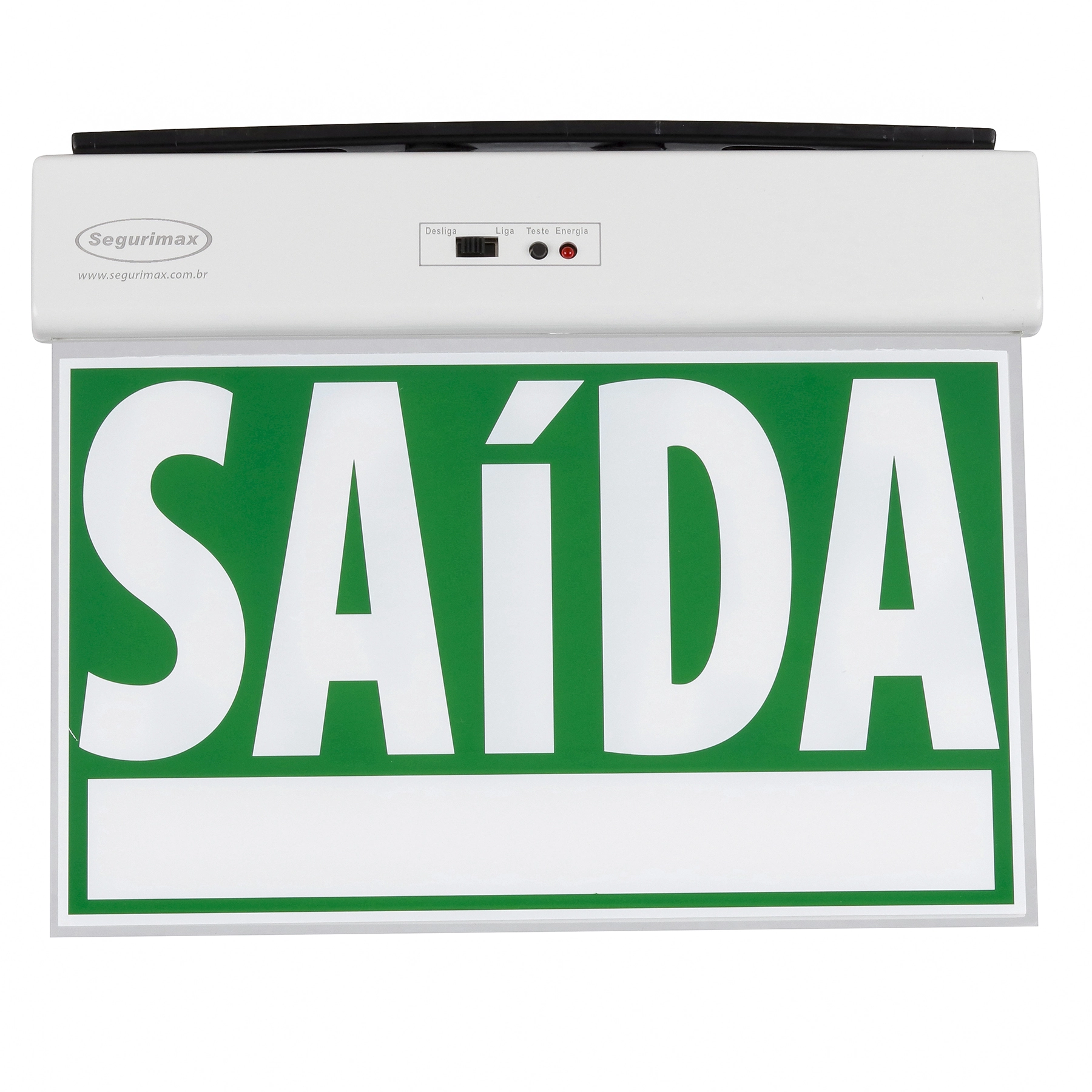 Placa Slim Led "Saída" Polietileno Dupla Face 21,7x38,4cm