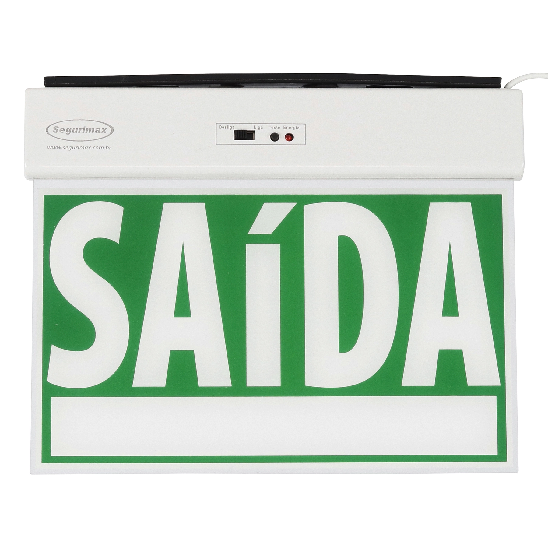 Placa Slim Led "Saída" Polietileno Face Única 21,7x38,4cm