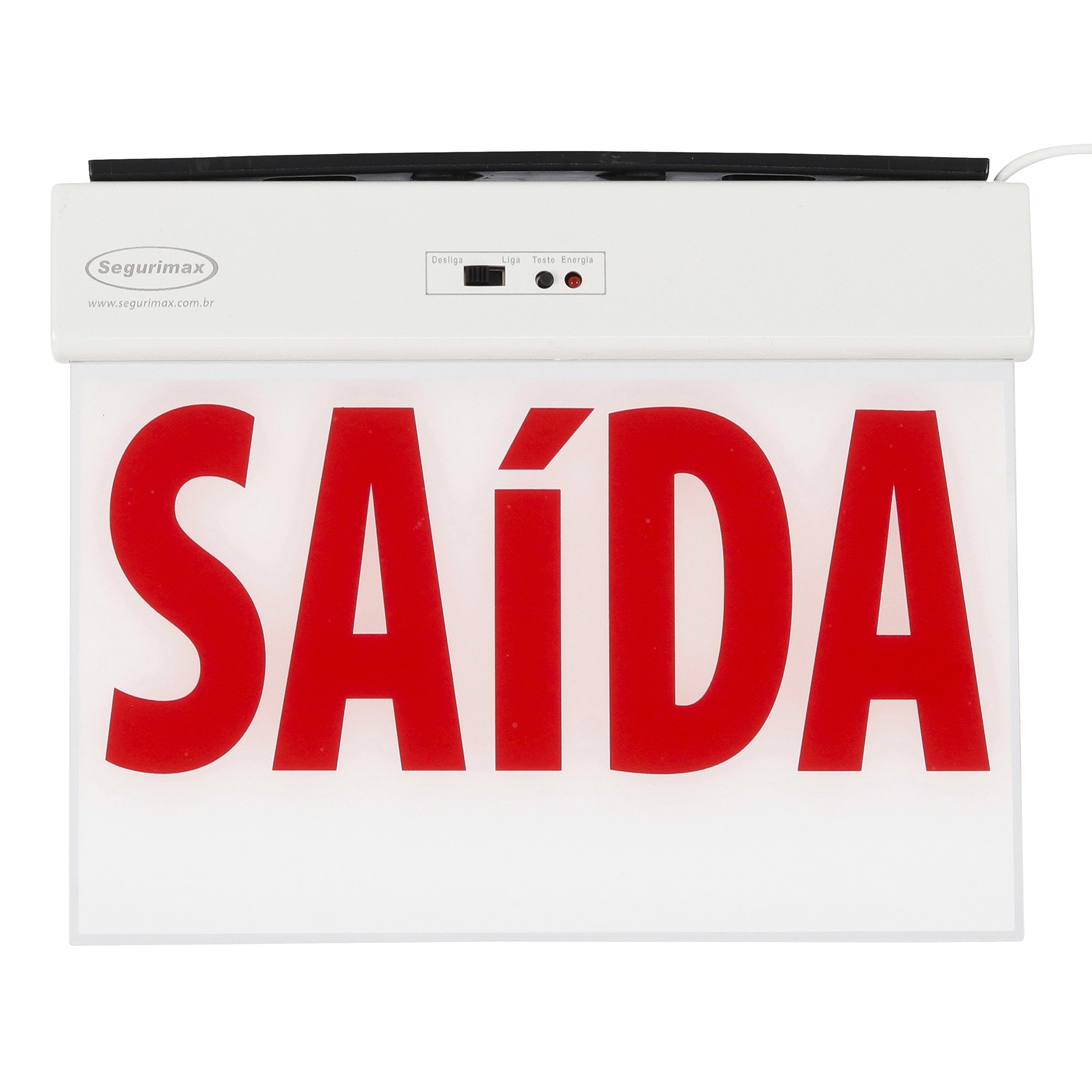 Placa Slim Led "Saída" Polietileno Face Única 21,7x38,4cm