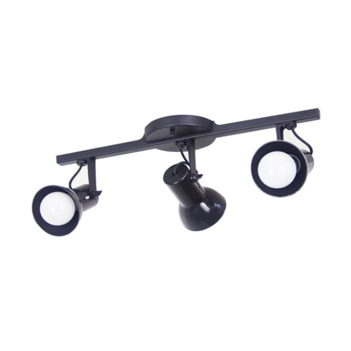 Kit Spot Trilho Eletrificado Direcionável 50cm Preto