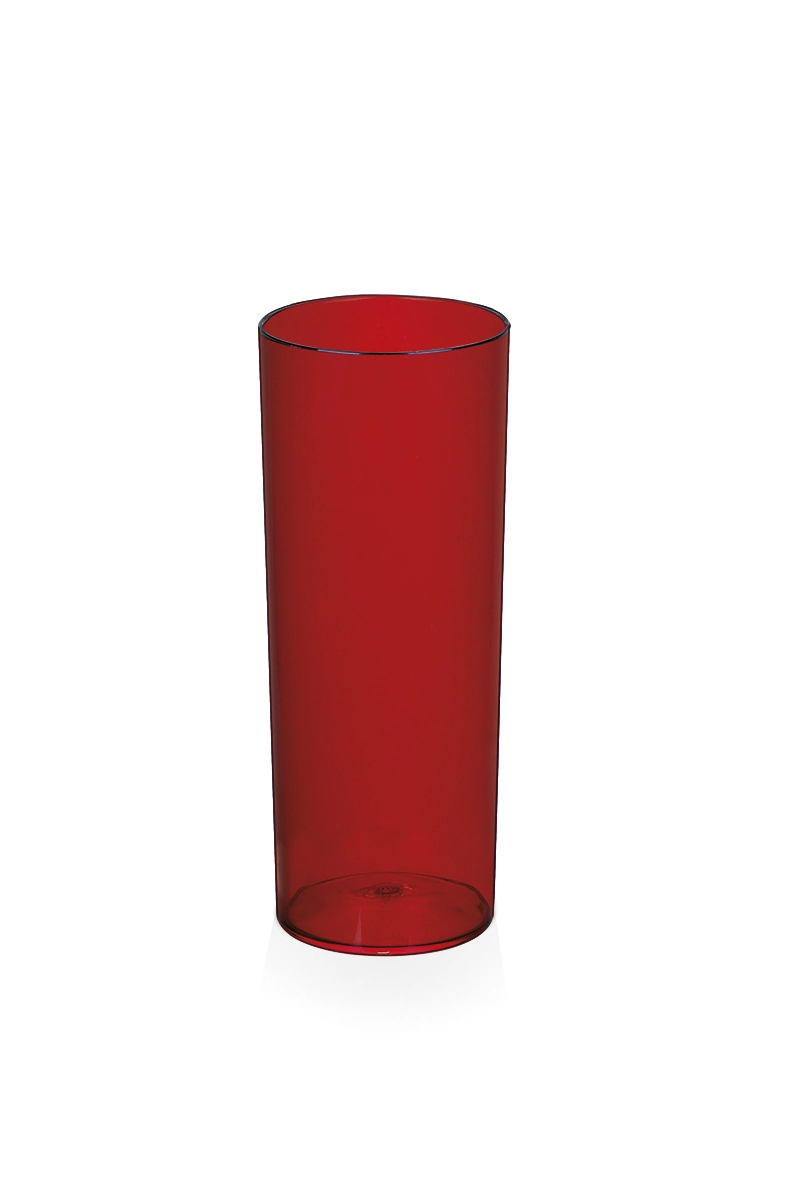 Copo Plastico Plastifesta Long Drink Vermelho 320ml