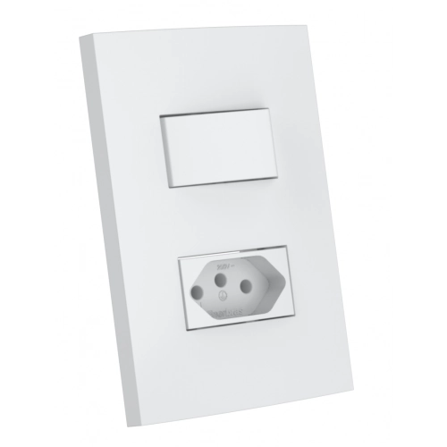 Cj Interruptor Paralelo + Tomada 10a - Enerbras Dubai - 5409-epn