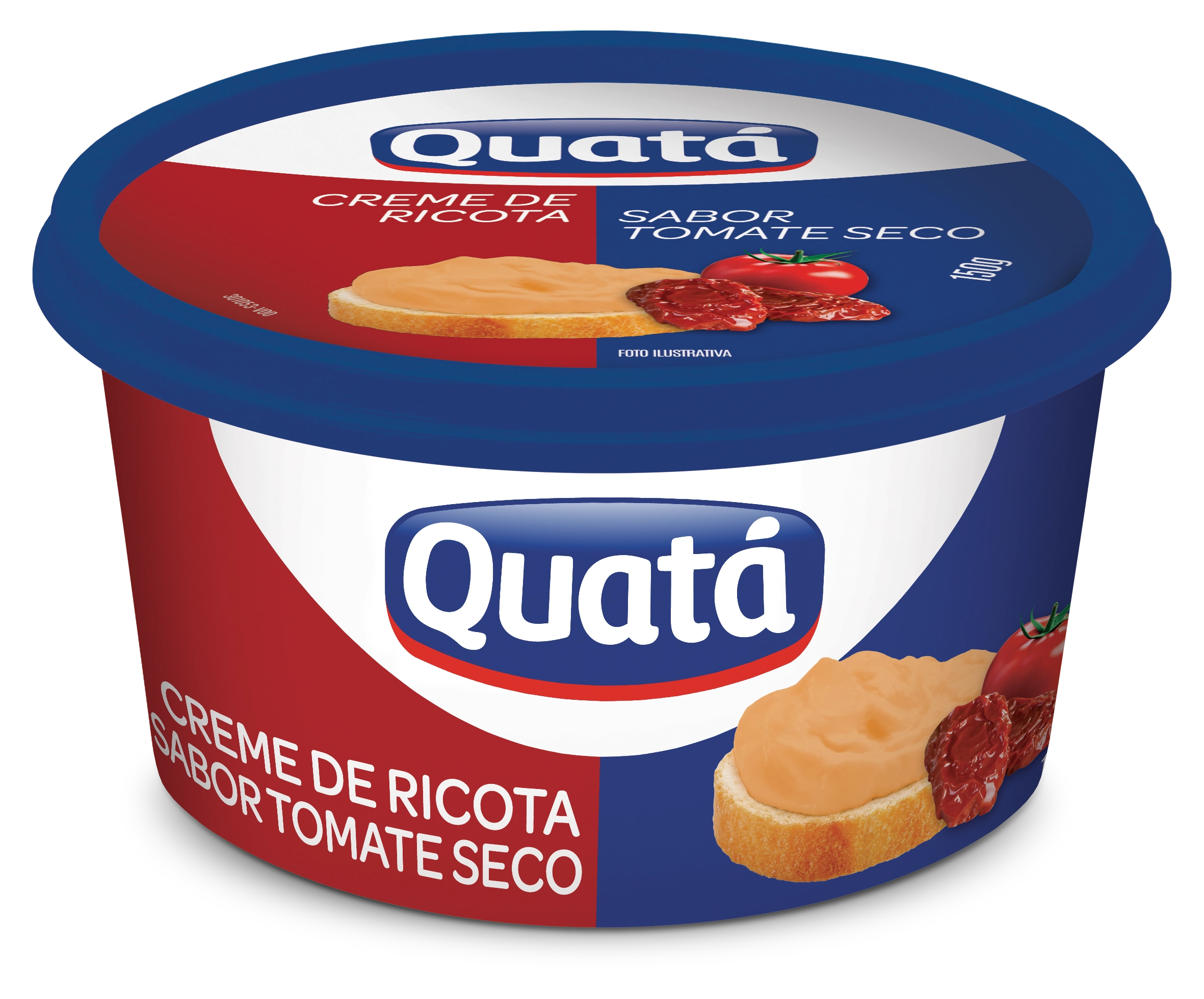 Creme De Queijo Ricota Tomate Seco Quatá Pote 150g
