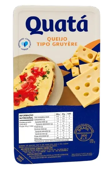Qjo Gruyere Quata 170g Fracionado