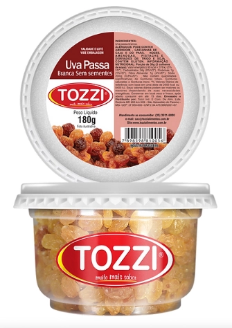 Uva Passa Tozzi 180g Bca S/s