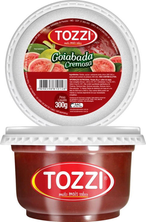 Goiabada Cremosa Tozzi Pt 300g