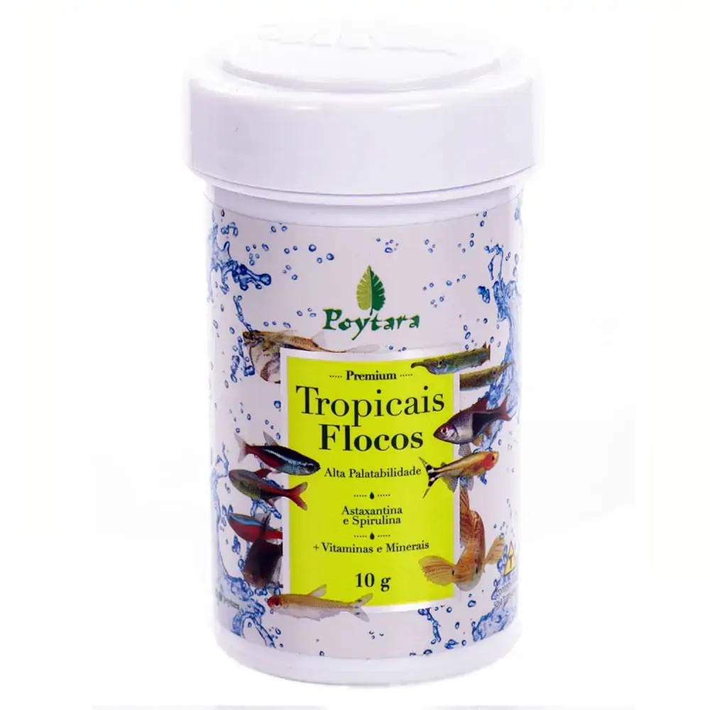Ração Tropicais Flocos Poytara 10g