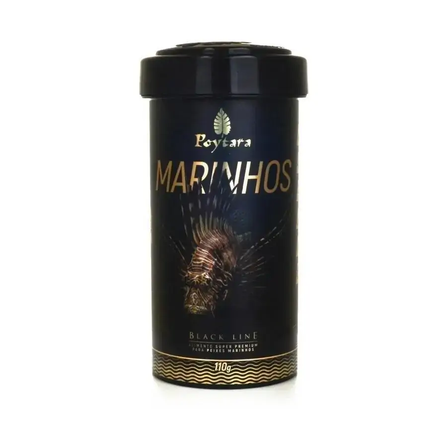 Alimento Para Peixes Marinhos Black Line Poytara 110g