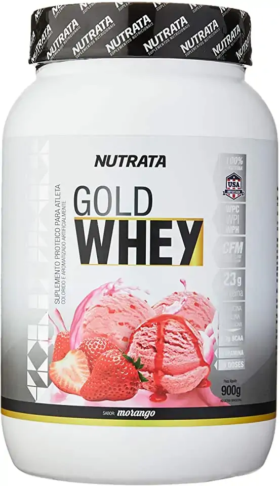 Gold Whey Morango 900g Mmc