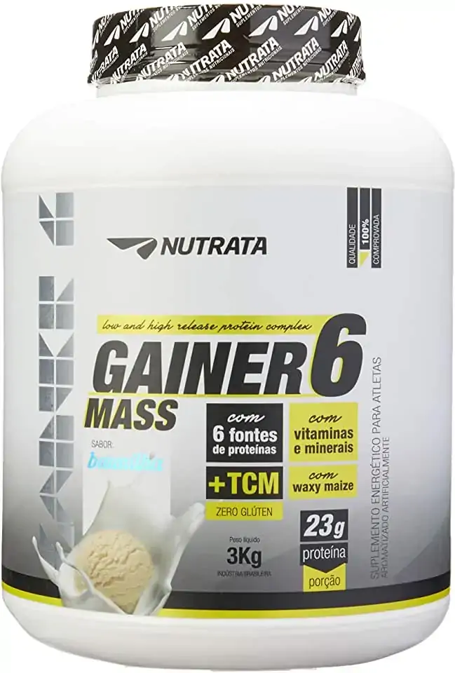 Gainer 6 Mass Sabor Baunilha 3 Kg Nutrata