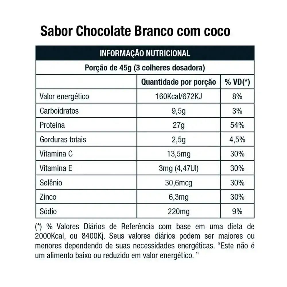 Proto 6 Sabor Chocolate Preto Com Coco 900g Nutrata
