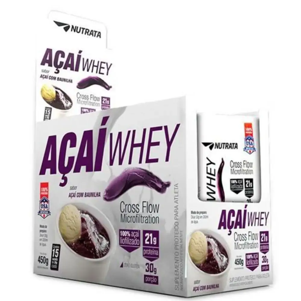 Acai Whey Acai/baunilha 15un 44 145 Nutrata