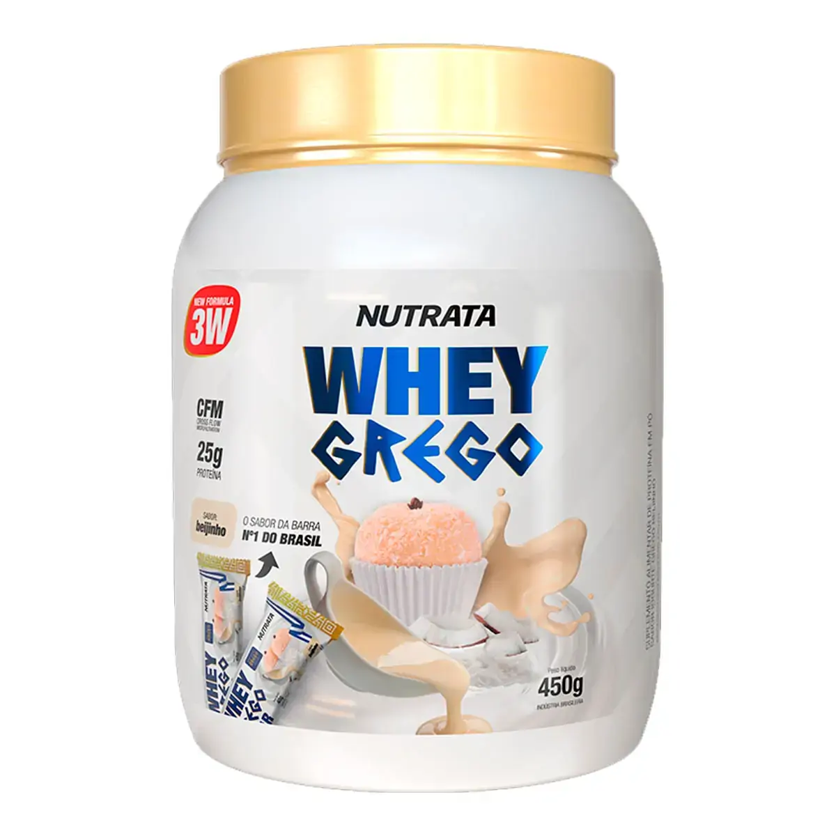 Whey Grego - 450g Beijinho - Nutrata