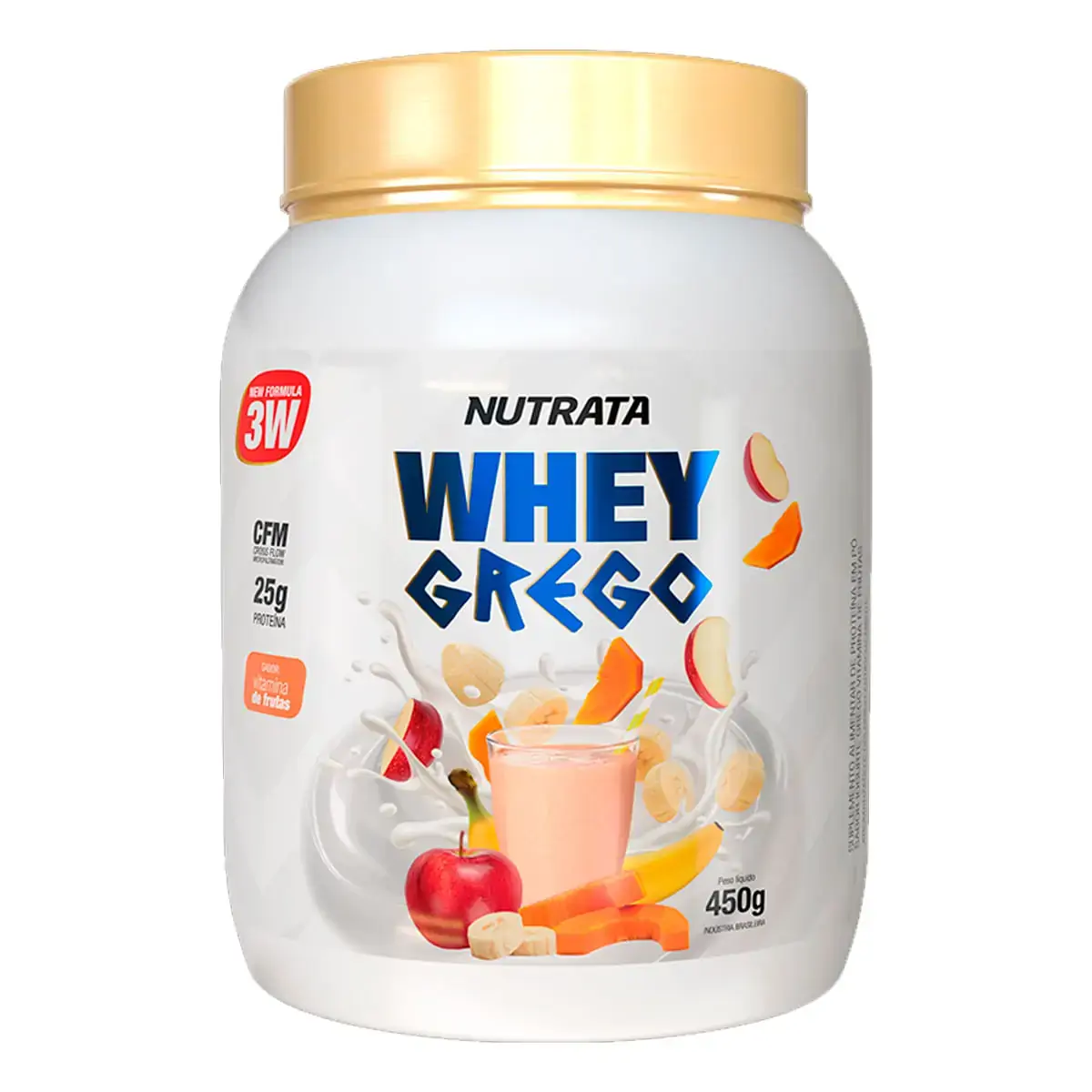 Whey Grego - 450g Vitamina de Frutas - Nutrata
