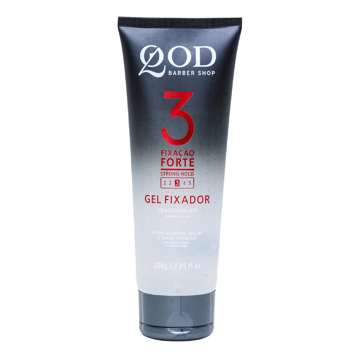 Gel Fixador Forte Condicionante QOD Barber Shop Bisnaga 200g