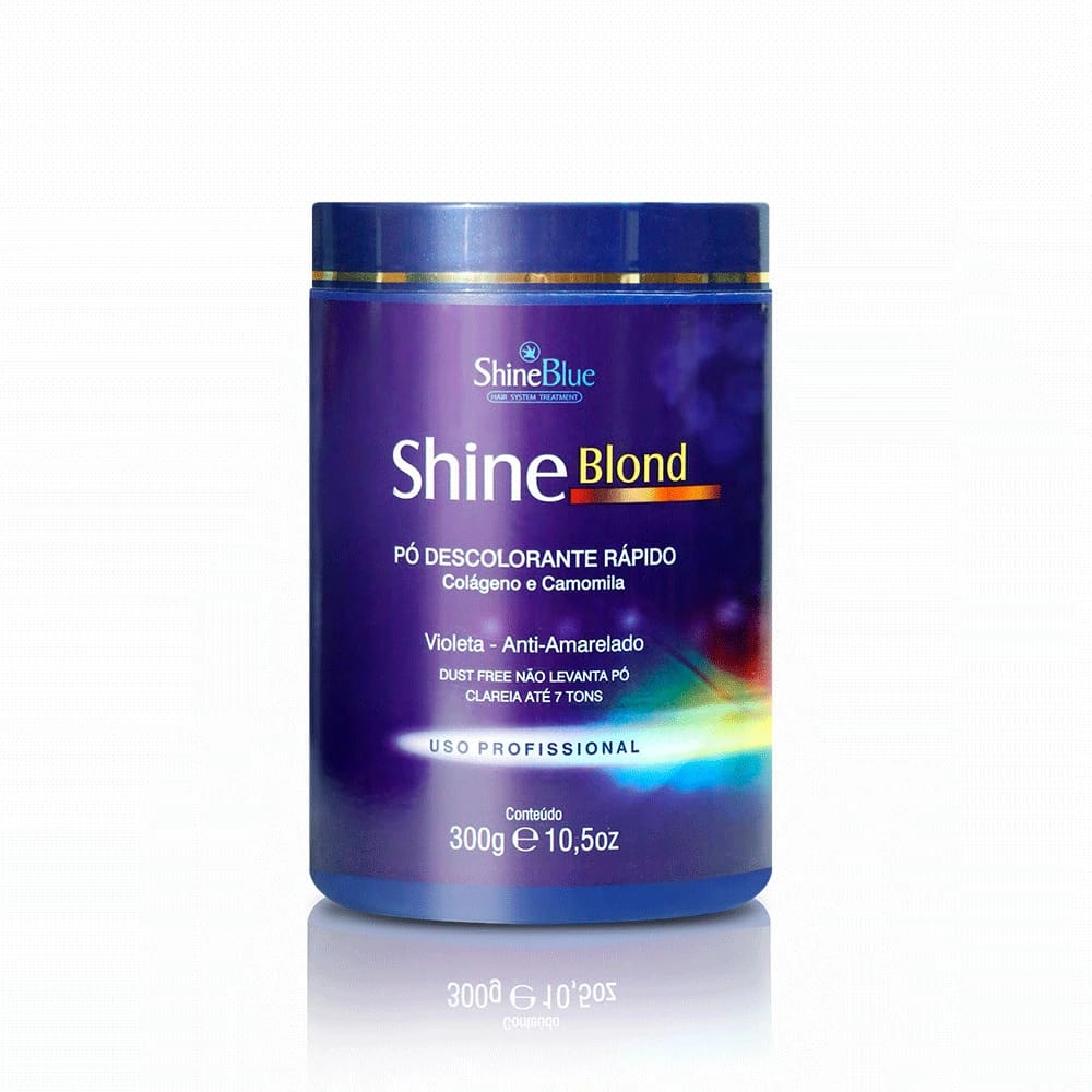 Descolorante Shine Blue Shine Blond Violeta Anti Amarelado 300g