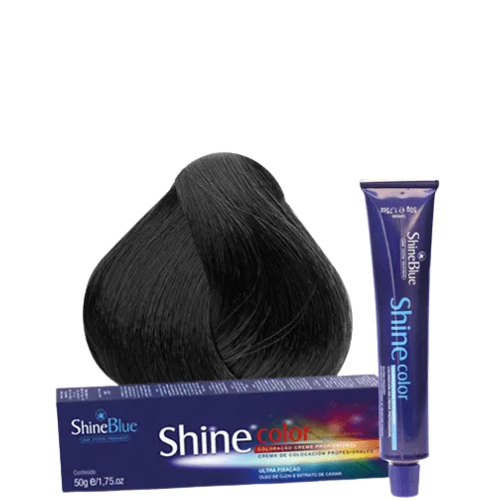 Tint Shine Blue 1.0 Preto 50g